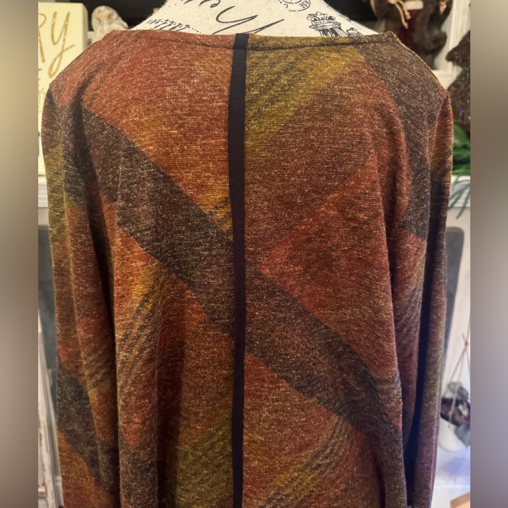 Lee Andersen Vintage Wool Blend Tunic Plaid Tartan Asymmetrical Art to Wear Med - Picture 5 of 10